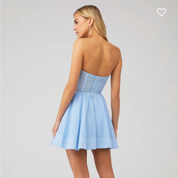 Bardot - Hart Corset Mini Dress In Artic Blue women’s size medium - Picture 4 of 8